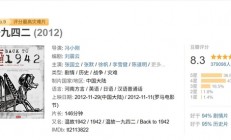电影《一九四二》豆瓣评分从6.1上涨至8.3 导演冯小刚回应