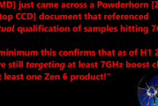 桌面处理器第一次！AMD Zen 6 加速频率首达7GHz：打破Intel i9-14900KS 6.2GHz纪录