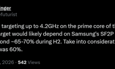 三星最强自研2nm芯片！Exynos 2700主频剑指4.2GHz