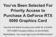 RTX 5090原价购买成真！NVIDIA发放新一轮优先资格
