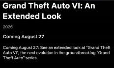《GTA6》前瞻直播时长曝光！30分钟超长展示