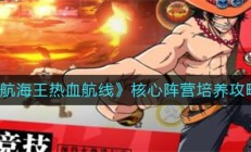 航海王热血航线核心阵营培养攻略（这都可以？）