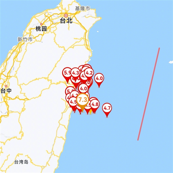 台湾花莲7.3级大地震将地面抬升45厘米！余震超800次 花莲7.3级大地震 地面抬升45厘米 第1张