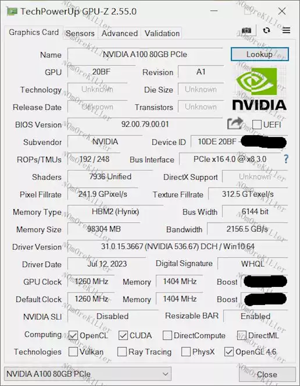 被禁售的NVIDIA A100加速卡样品惊现中国！从未见过的96GB内存 NVIDIA A100 第4张
