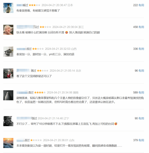 《哈尔滨一九四四》杨幂演技引争议！豆瓣网友称被其演技劝退 哈尔滨一九四四 杨幂 第2张