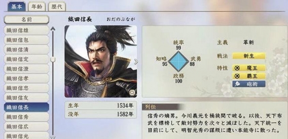 信长之野望新生立绘精致（信长之野望新生武将特性一览） 第2张
