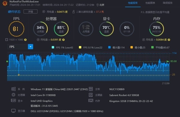 《恶意不息》 实测：英特尔锐炫A770跑得飞起 恶意不息 英特尔锐炫A770 第12张