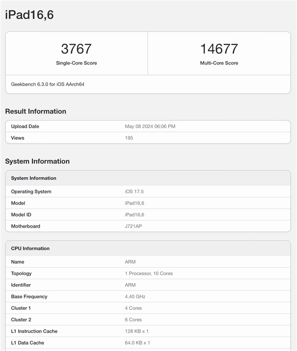 iPad Pro全球首发！M4跑分公布：多核成绩突破1.4万 Pro M4跑分 第2张