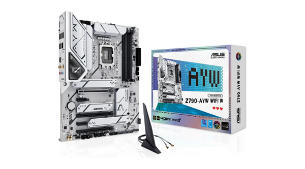 华硕推出Z790-AYW WIFI W主板：纯白PCB设计 华硕Z790-AYW W主板 第2张