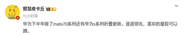 不止Mate 70！曝华为Mate X6下半年发布：最强折叠旗舰 Mate 70 华为Mate X6 第1张