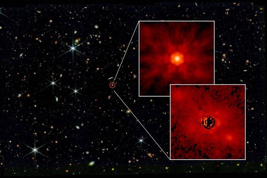 麻省理工的天文学家观测到古老类星体周围难以捉摸的恒星光  麻省理工 古老类星体 第1张