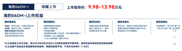售9.98-13.98万！比亚迪海豹06 DM-i正式上市 比亚迪海豹06 DM-i 第1张