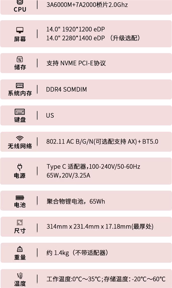 5129元起 龙芯3A6000M新品笔记本开售！支持多种国产操作系统 龙芯3A6000M笔记本 国产操作系统 第3张