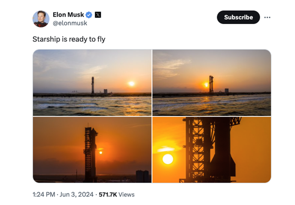 马斯克：SpaceX星舰第四次试飞准备就绪 SpaceX星舰 第2张