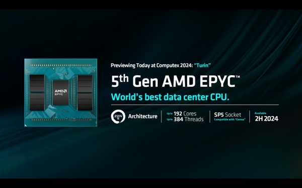 192核心384线程彻底无敌！AMD Zen5 EPYC下半年正式推出 192核心384线程 AMD EPYC 第5张
