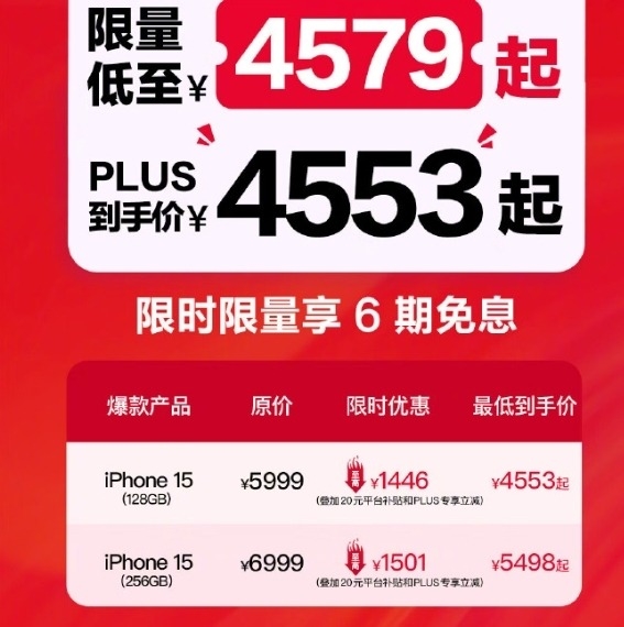 苹果iPhone 15系列降价至历史新低：市场竞争加剧 iPhone 15 市场竞争 第1张