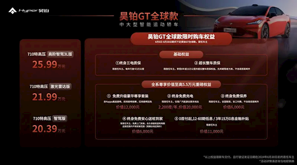 率先搭载“无图全球通”智驾！昊铂GT全球款上市：售价20.39万元起 昊铂GT 第1张