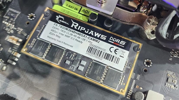 芝奇展示DDR5-7800 CAMM2内存模块：容量48GB、时序CL38 芝奇DDR5-7800 第1张