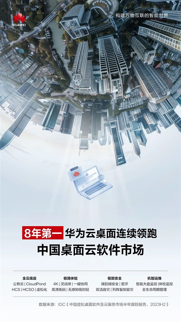 连续8年登顶！华为云再夺中国桌面云市场第一 华为云 中国桌面云市场 第2张