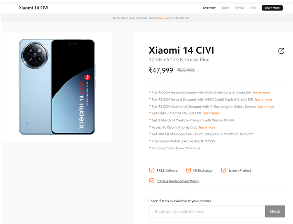 3473元起！小米14 CIVI发布：Civi 4 Pro海外更名版 小米14 CIVI 第2张
