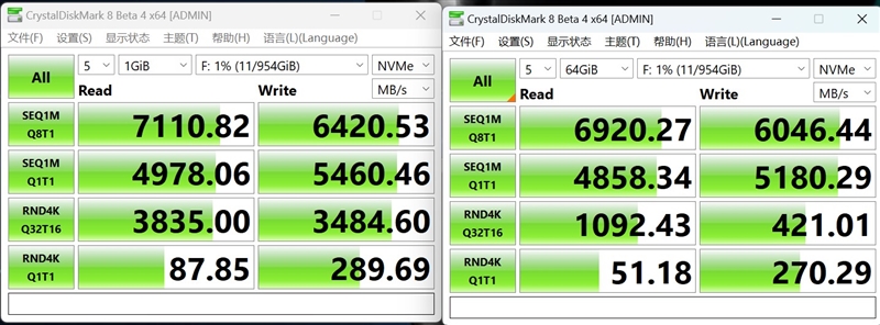 读取超7100MB/s最高仅51度的长江存储PC411 SSD！雷神MIX PRO迷你机评测 长江存储PC411 SSD 雷神MIX 第19张