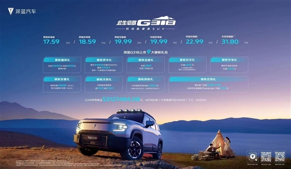 深蓝全新硬派SUV G318上市：六款车型配置到底有何不同 第1张