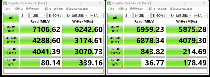 长江存储致态Ti600 2TB SSD全盘测试：80%填充后4K随机读写很稳定 长江存储 致态Ti600 SSD测试 第7张