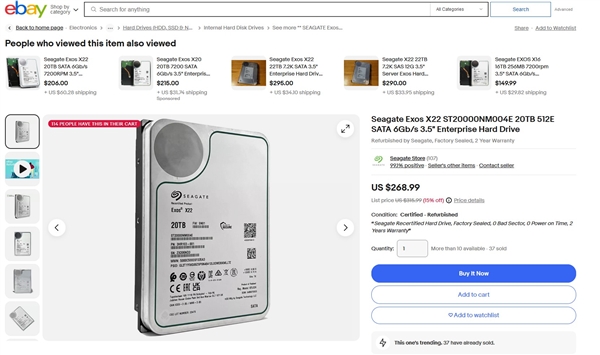 良心价？22TB只要2200多元！希捷官方开卖二手翻新硬盘 希捷硬盘 第3张