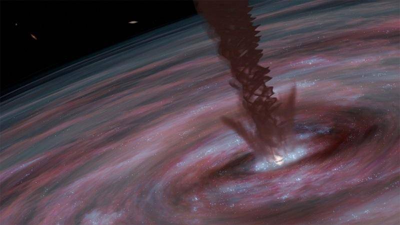 强磁风助星系中心超大质量黑洞生长  星系 超大质量黑洞 第1张