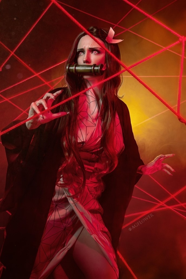 俄罗斯美女Cos《鬼灭之刃》祢豆子成年版：身材很傲人 俄罗斯美女Cos 鬼灭之刃 祢豆子 第9张