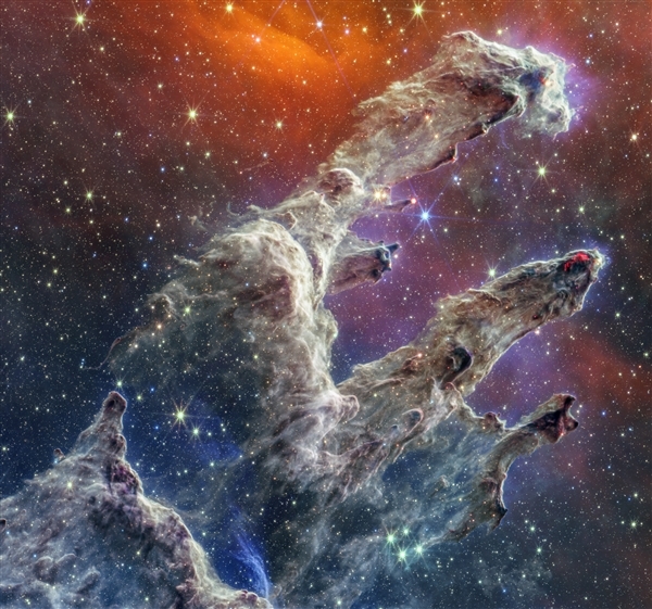 NASA公布宇宙“创生之柱”新影像：哈勃、韦布合力拍摄 距离地球6500光年 NASA 创生之柱 第1张