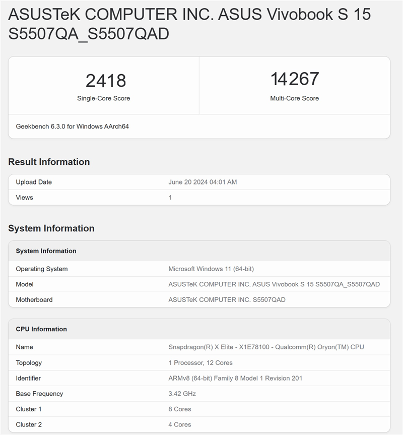 首发骁龙X Elite！华硕无畏Pro15 2024评测：完全可比肩x86、AI和续航更强 骁龙X Elite 华硕无畏Pro15 2024评测 第23张
