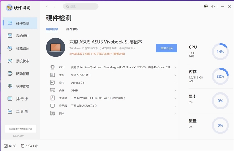 首发骁龙X Elite！华硕无畏Pro15 2024评测：完全可比肩x86、AI和续航更强 骁龙X Elite 华硕无畏Pro15 2024评测 第31张