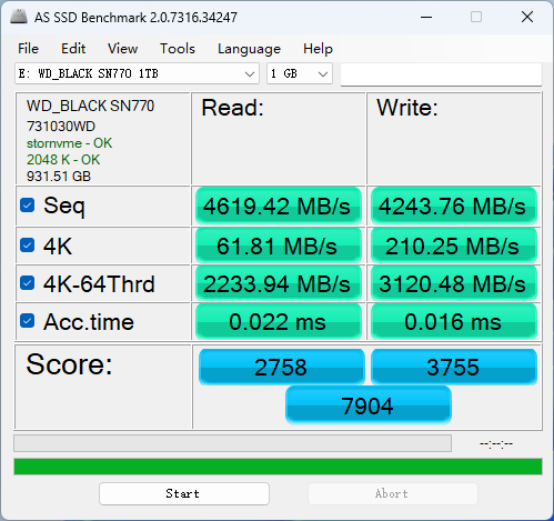 性能、价格、兼容完美均衡！西部数据SN770 1TB SSD简测 西部数据SN770 第8张