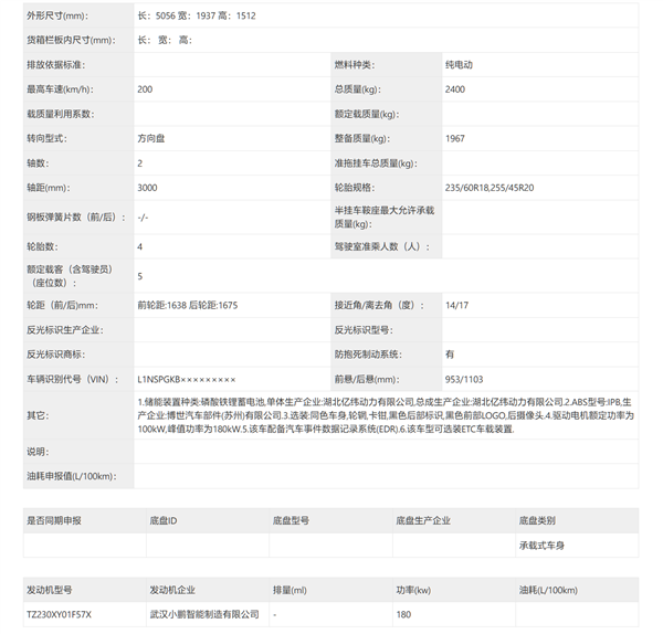 车长超5米！小鹏全新车型P7+完成申报：造型亮眼对标智界S7 小鹏P7+ 智界S7 第5张