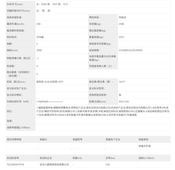 车长超5米！小鹏全新车型P7+完成申报：造型亮眼对标智界S7 小鹏P7+ 智界S7 第6张