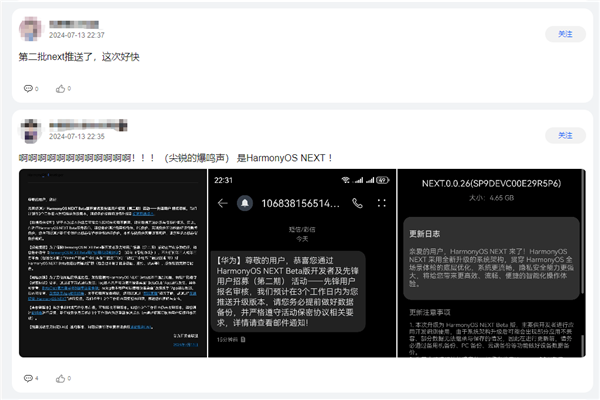 华为审核加速！鸿蒙OS NEXT第二批Beta测试推送：快看你收到没 鸿蒙OS NEXT 第3张
