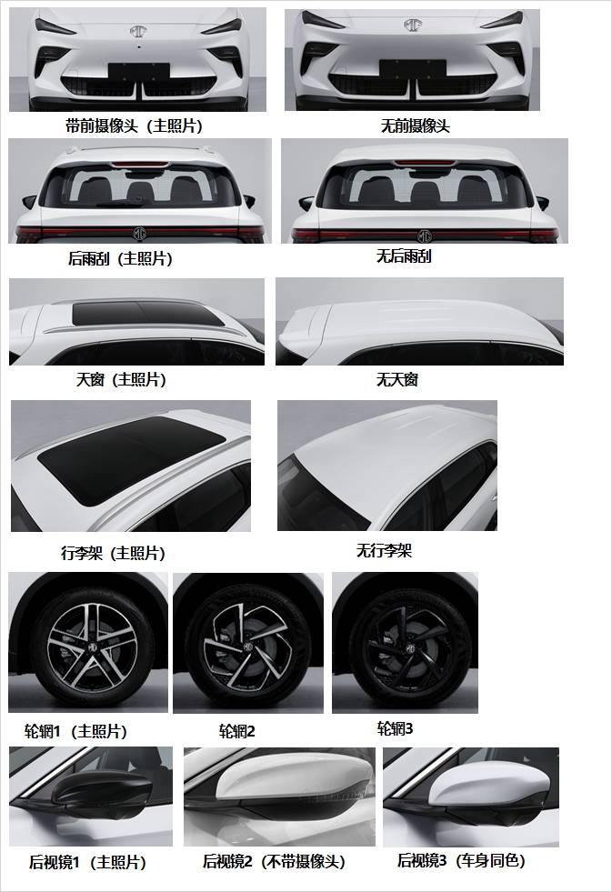 定位紧凑型纯电SUV 名爵MG S5申报图曝光 S5 第3张