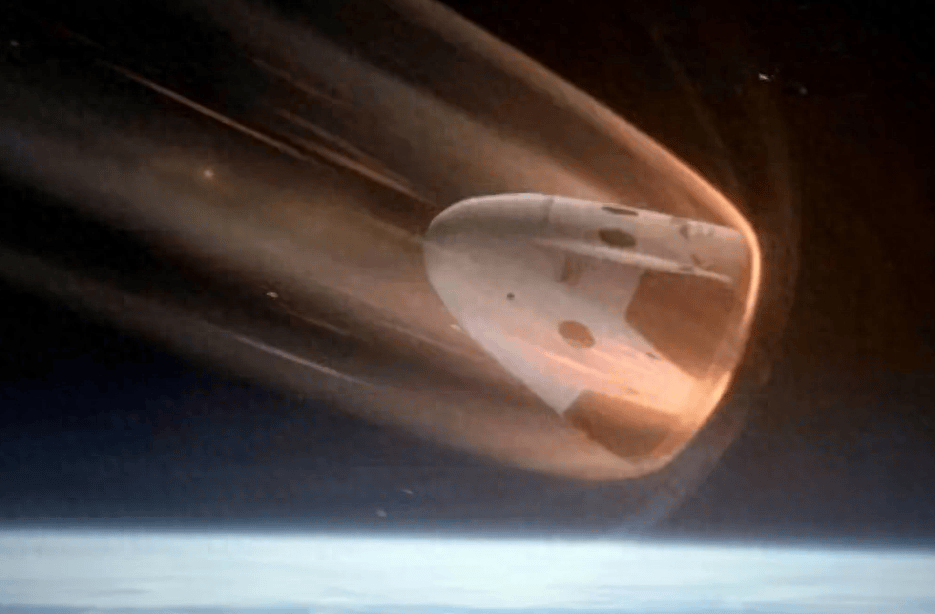 当宇宙飞船返回地球时，为什么要不惜燃烧代价，高速穿过大气层？  宇宙飞船返回地球 第1张