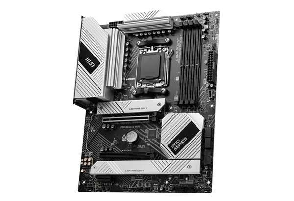 微星PRO B650-A WIFI主板上线：银白斜纹散热马甲、三M.2插槽 WIFI主板 第2张