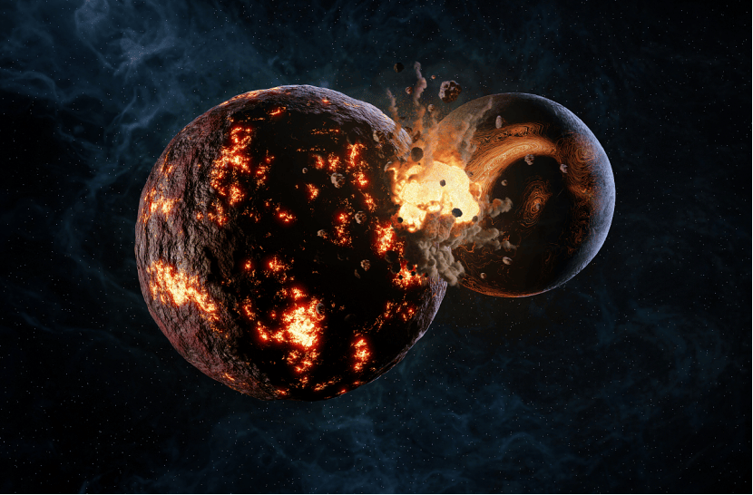 科学研究证实，火星被撞了！  火星被撞 第1张