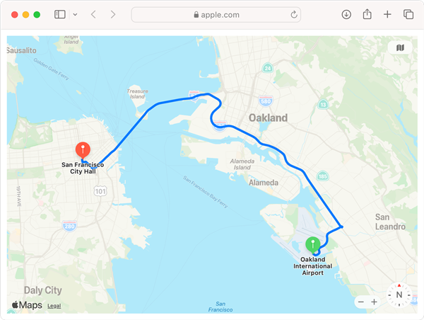 苹果推出Apple Maps网页版地图：兼容Win PC Chrome、Edge浏览器 苹果Apple Maps网页版 第4张