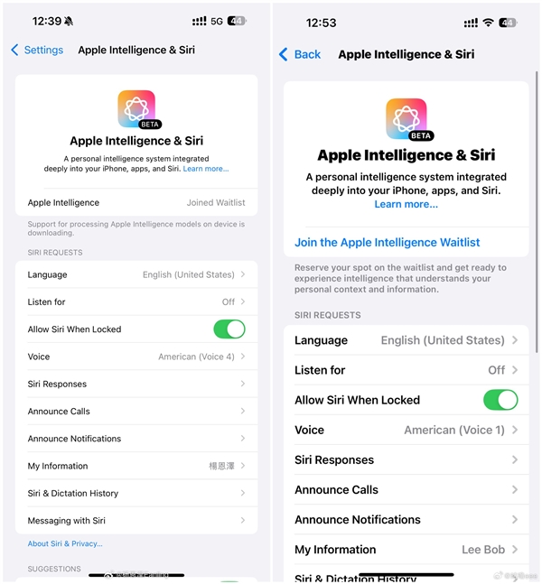 国行版被苹果限制！博主实测港版/美版iPhone 15 Pro可以激活Apple Intelligence iPhone Pro Apple 第3张