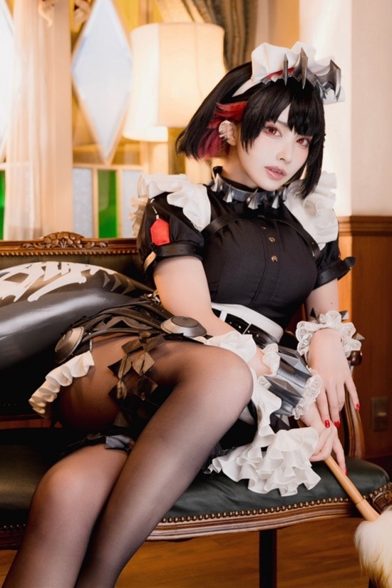 樱花妹COS《绝区零》艾莲：黑丝鲨鱼妹冷艳又性感 樱花妹COS 绝区零 艾莲 第5张