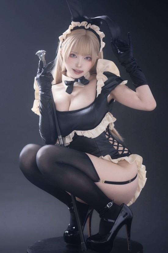 樱花妹COS《绝区零》艾莲：黑丝鲨鱼妹冷艳又性感 樱花妹COS 绝区零 艾莲 第11张