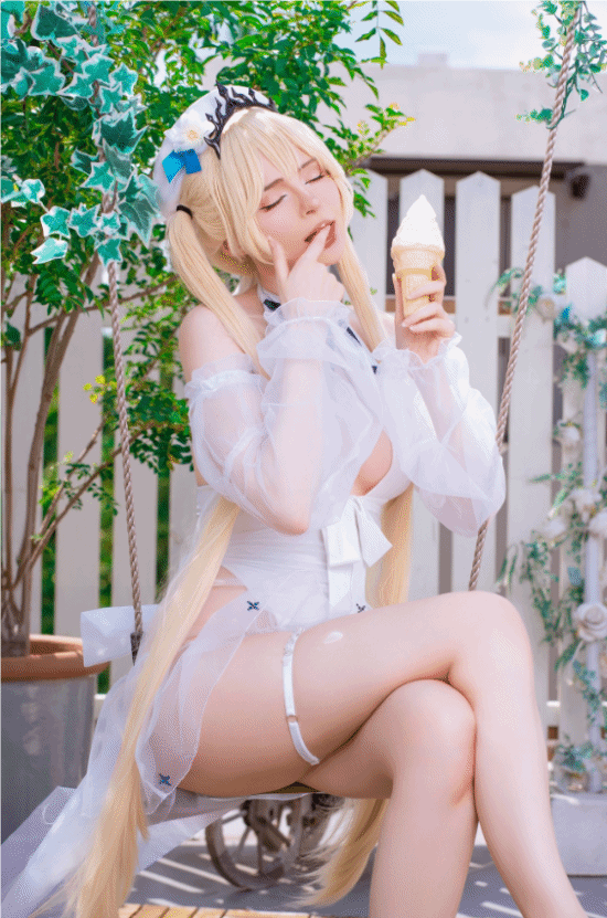 艾什莉体模COS《碧蓝航线》伴尔维：清纯可爱 身材诱人 艾什莉体模COS 碧蓝航线 伴尔维 第3张