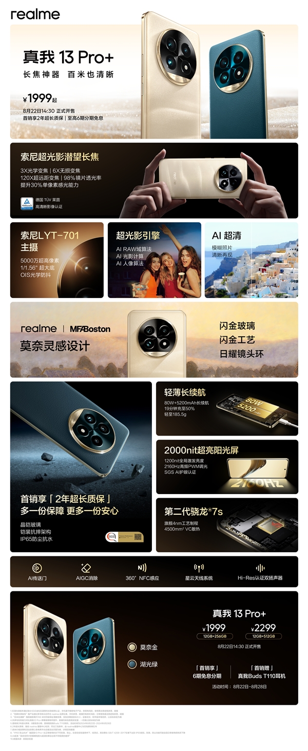 1999元起 一图读懂真我13 Pro+：颠覆中端的拍照神器 真我13 Pro+ 第2张