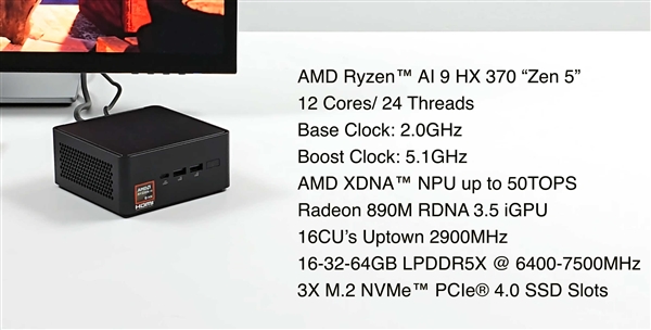 全球首款Zen5锐龙迷你机首测！核显轻松搞定1080p 60FPS Zen5锐龙迷你机首测 第3张