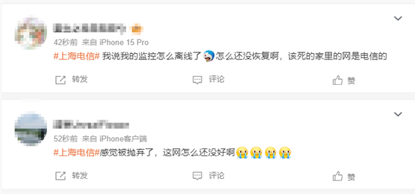 突发！上海电信崩溃断网 网友：以为是手机坏了 上海电信崩溃 第7张