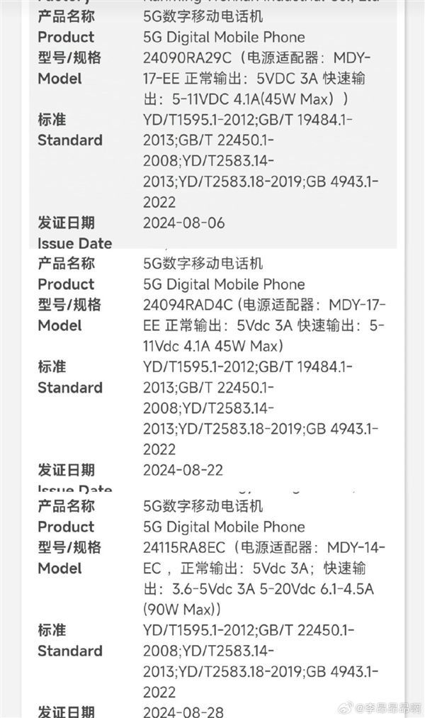 新一代千元神机！Redmi Note 14系列入网：最高支持90W快充 千元神机 Redmi 14 第2张